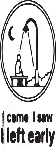 Man sits alone under streetlight at night