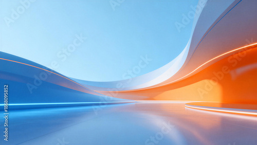 abstract blue background with waves