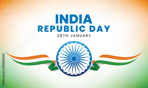 Indian Republic Day celebration background. 26th January Republic Day banner design. Vector illustration