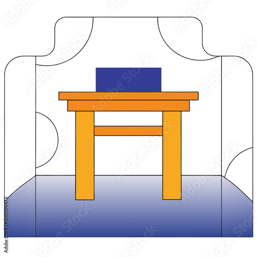 Small wooden table in a room