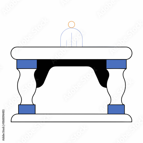 Traditional water fountain with decorative elements