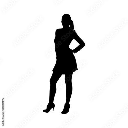 Confident woman in high heels