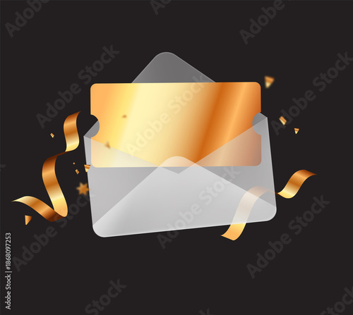 Luxury Golden Card Reveal with Festive Confetti