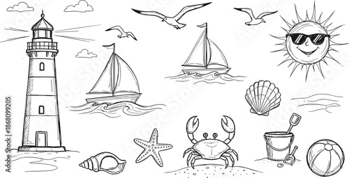 Hand drawn brush arrow direction icon set, Hand drawn fast food sushi dessert icon set.
