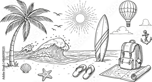 Hand drawn brush arrow direction icon set, Hand drawn fast food sushi dessert icon set.
