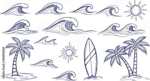 Hand drawn brush arrow direction icon set, Hand drawn fast food sushi dessert icon set.
