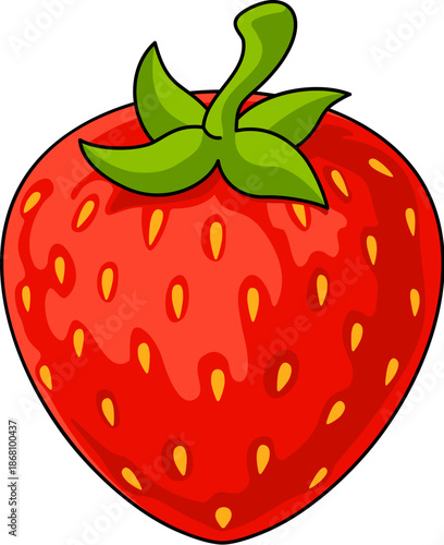 Illustration of ripe strawb...