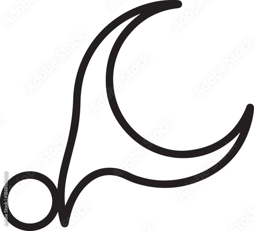 Simple line art icon of a crescent wrench
