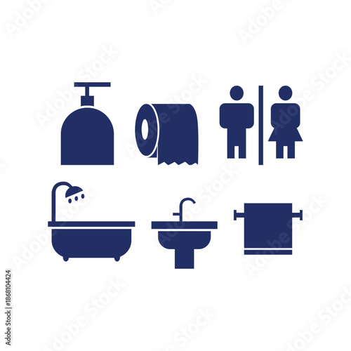 Bathroom Fixtures and Accessories Icons