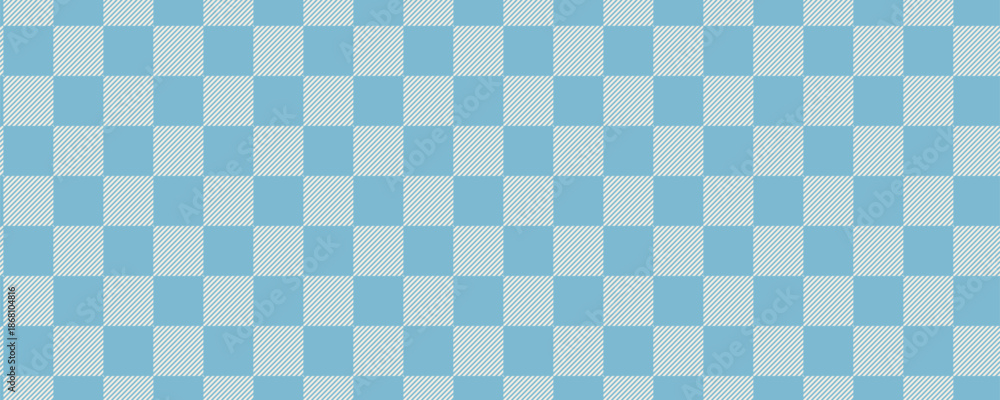 Fototapeta premium Classic light blue vichy gingham check seamless pattern