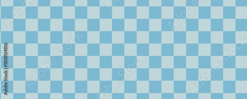 Classic light blue vichy gingham check seamless pattern