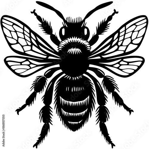 Illustrated bee silhouette