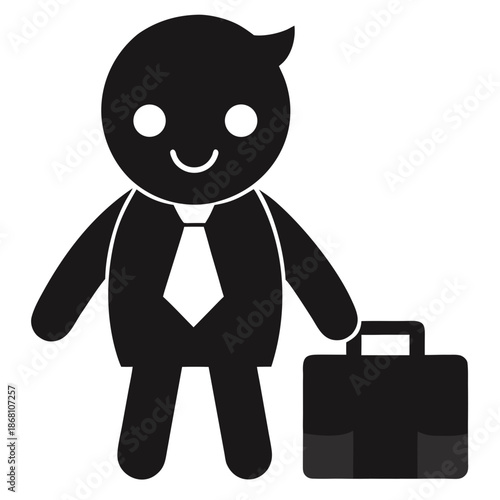 Business doll holding briefcase