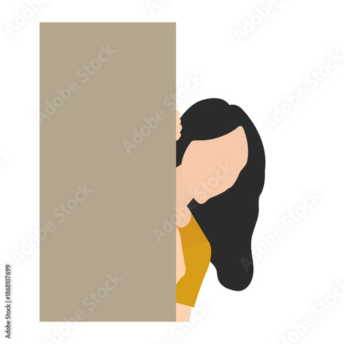 People Peeping Illustration