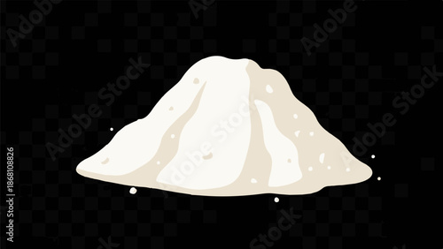 A pile of off-white powder with subtle variations in shade and scattered small dots