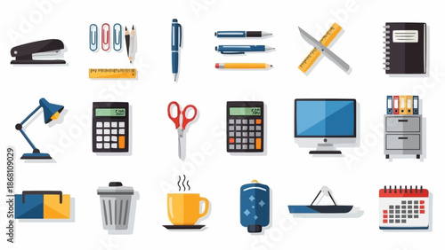 Office Supplies and Stationery Items Collection for Business and Education.