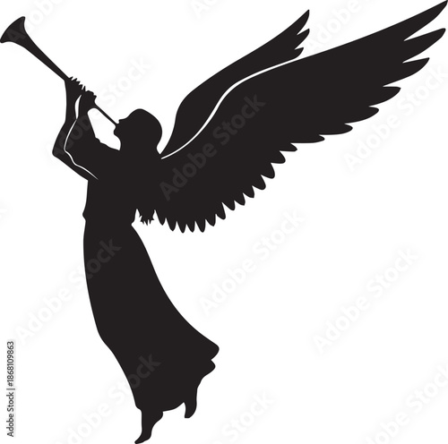 Angel playing trumpet