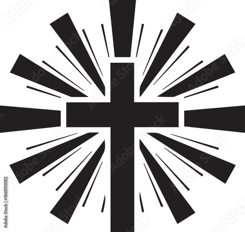 Radiant cross design