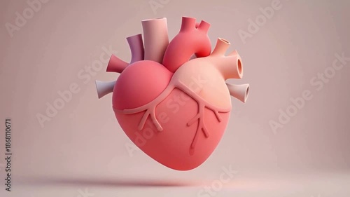 3D Cartoon Human Heart Animation for Kids - Educational Anatomy Visualization