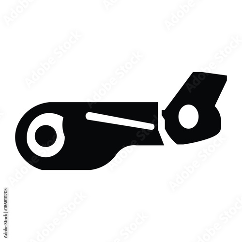 Minimal helicopter icon representing air transportation emergency service and aerial operations