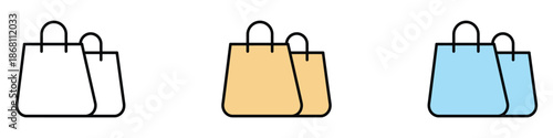 Shopping Bag icon vector. online shopping, consumer purchasing symbol. vector illustration.