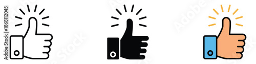 Thumb up icon vector. approval symbol. vector illustration.