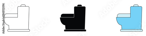 Toilet icon vector. bathroom fixtures symbol. vector illustration.