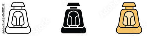 Car driver seat icon vector. automotive safety symbol. vector illustration.