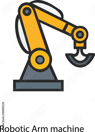 Wallpaper Mural  Robotic Arm machine vector construction site Torontodigital.ca