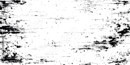 Abstract grunge texture pattern border design with old dirty black paint splatter effect