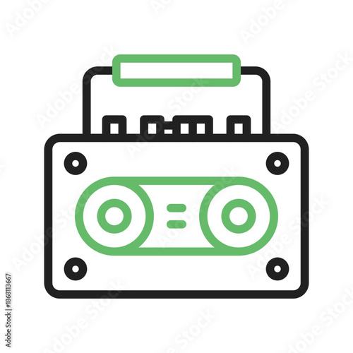 Tape Recorder icon vector image. Suitable for mobile apps, web apps and print media.