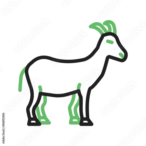 Goat icon vector image. Suitable for mobile apps, web apps and print media.