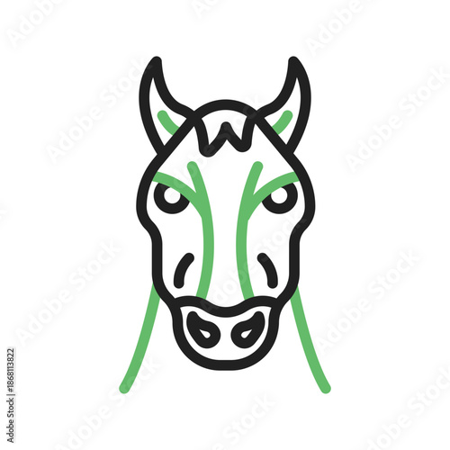 Horse icon vector image. Suitable for mobile apps, web apps and print media.
