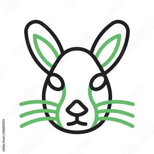 Rabbit icon vector image. Suitable for mobile apps, web apps and print media.
