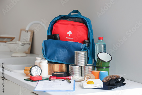 Emergency backpack with nec...