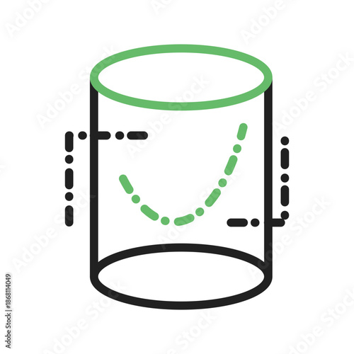 Cylinder icon vector image. Suitable for mobile apps, web apps and print media.