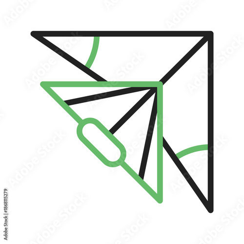 Hang Glider icon vector image. Suitable for mobile apps, web apps and print media.