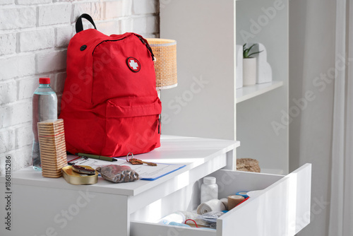 Emergency backpack with nec...