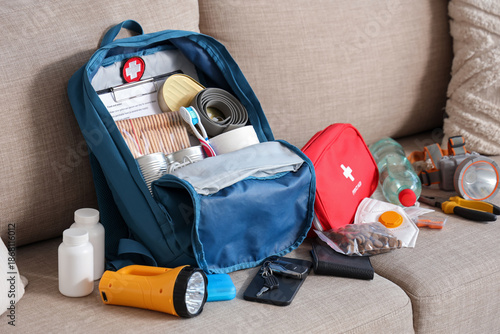 Emergency backpack with nec...