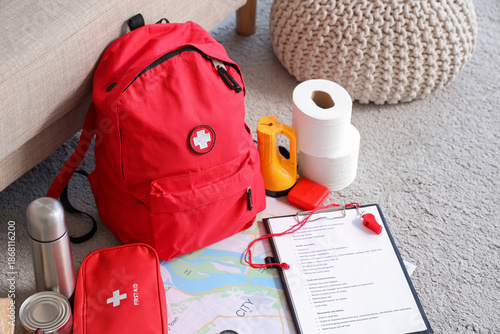 Emergency backpack with nec...