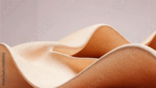 Wallpaper Mural Soft abstract waves of beige material create minimal sculptural landscape suggesting luxury fabric sand dunes or modern design background for branding Torontodigital.ca