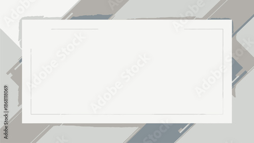 Modern abstract geometric background template with a central blank white frame, ideal for presentations, graphic design, and versatile content display