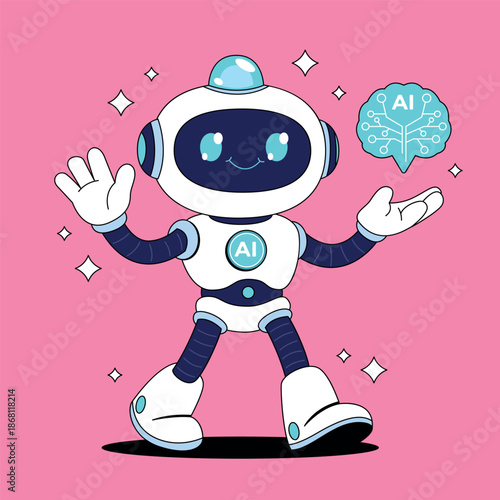 AI Robot Assistant Character