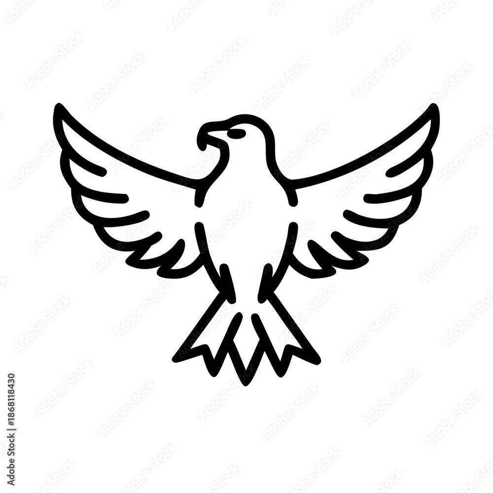 Obraz premium Soaring eagle illustration