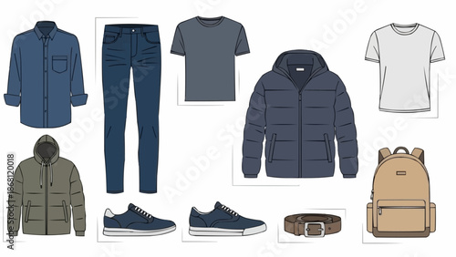 Collection of Mens Casual Clothing and Accessories for Everyday Style.