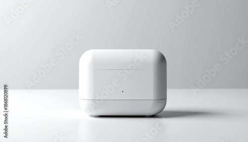 Minimalist White Smart Home Device on Clean Surface.