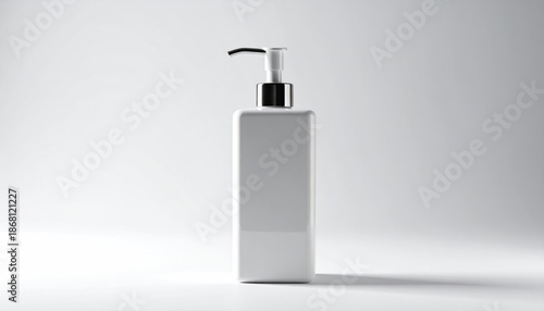 Minimalist White Soap Dispenser - Clean and Modern Design for Hygiene.