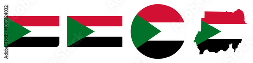 sudan circular flag, sudan rectangular flag, sudan map flag flat icon Free Download sudan circular flag, sudan rectangular flag, sudan map flag flat icon - GFXLoad