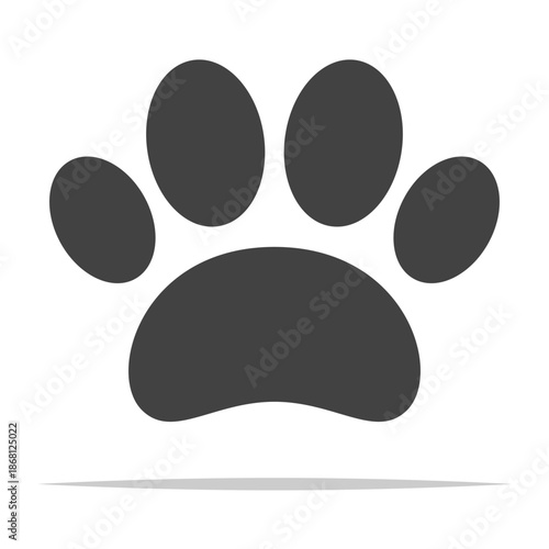 Cute paw print shape icon vector isolated illustration