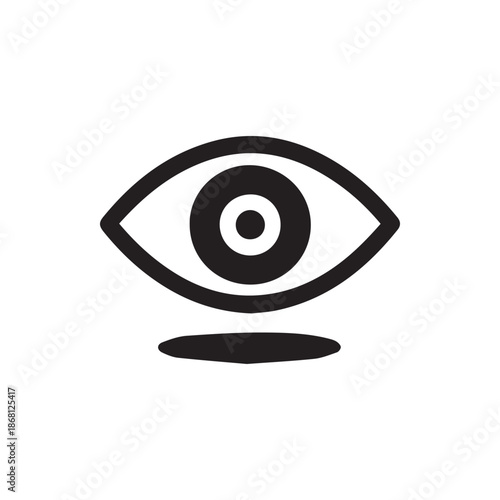 Sleek Eye Graphic Indicating Visual Perception or Hidden Content Toggle